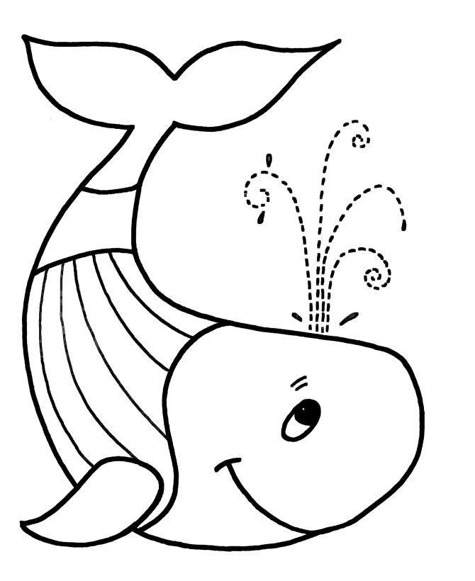 Simple Shapes Coloring Pages | Free Printable Simple Shapes Whale