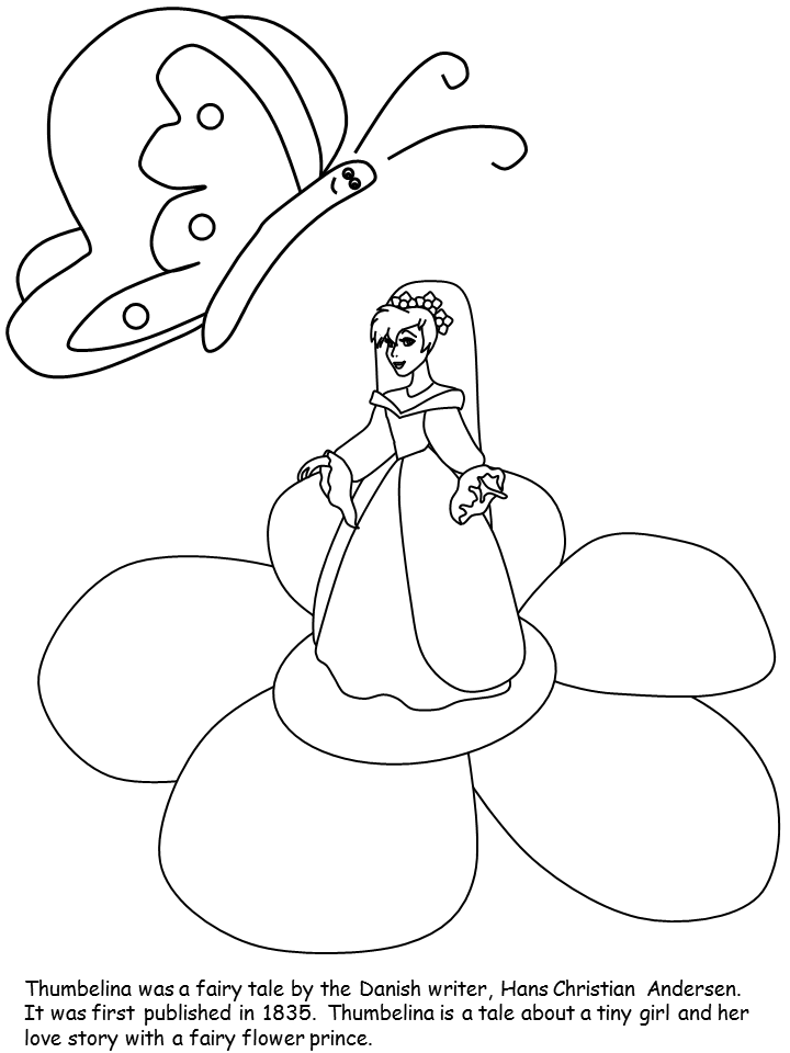 Denmark Thumbelina Countries Coloring Pages & Coloring Book
