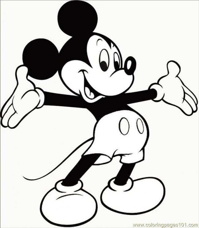 Printable picture of mickey mouse | coloring pages for kids