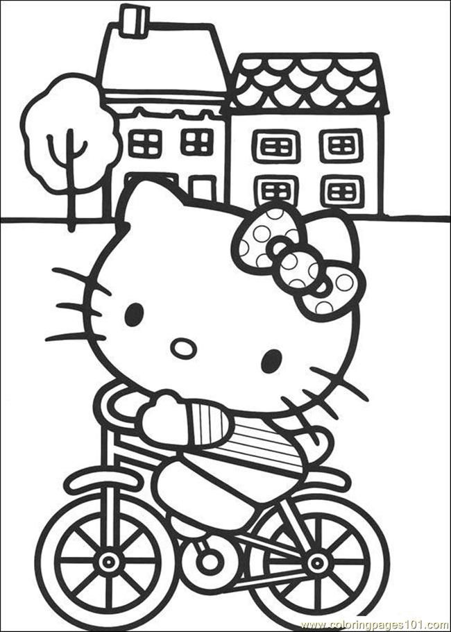 Coloring Pages Hello Kitty 01 (Cartoons > Hello Kitty) - free
