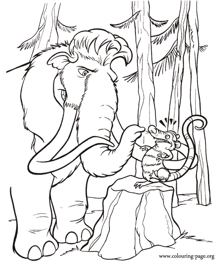 ellie ice age Colouring Pages