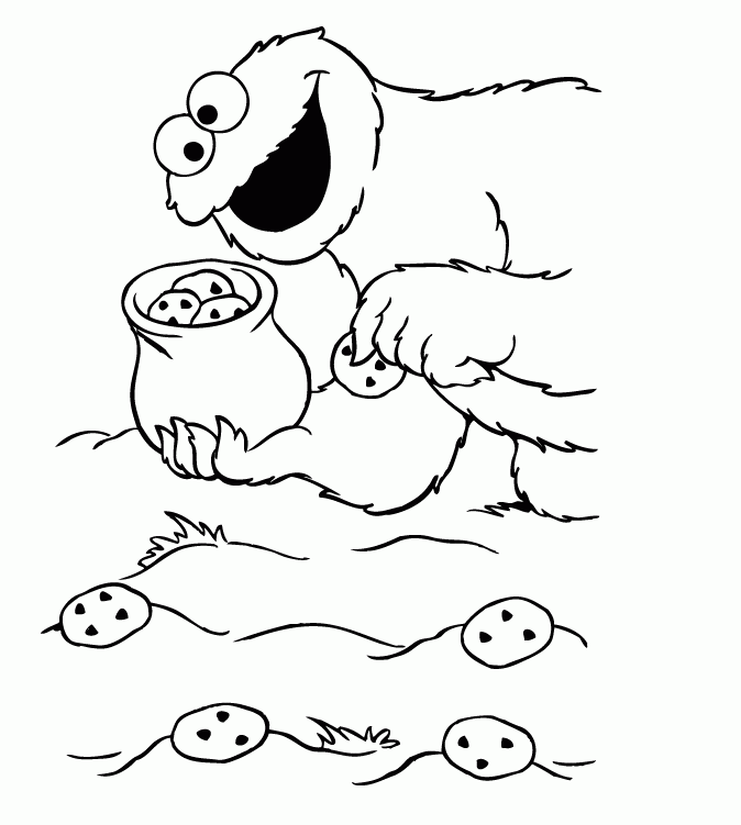 Elmo And Cookies Coloring Pages: Elmo And Cookies Coloring Pages