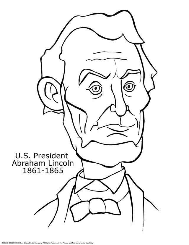U S President Abraham Lincoln Coloring Page 132372 Coloring Pages