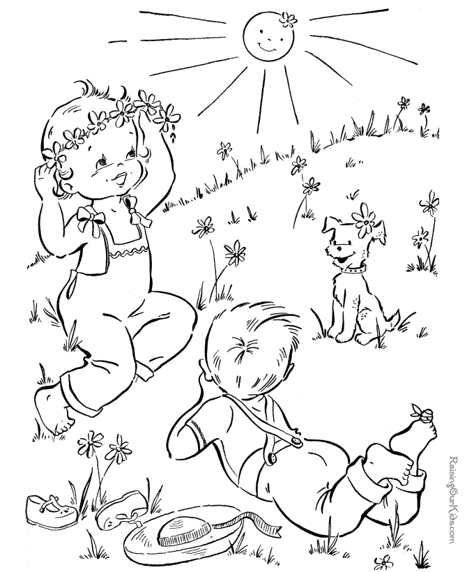 Spring Colouring Pages For Kids | Free coloring pages