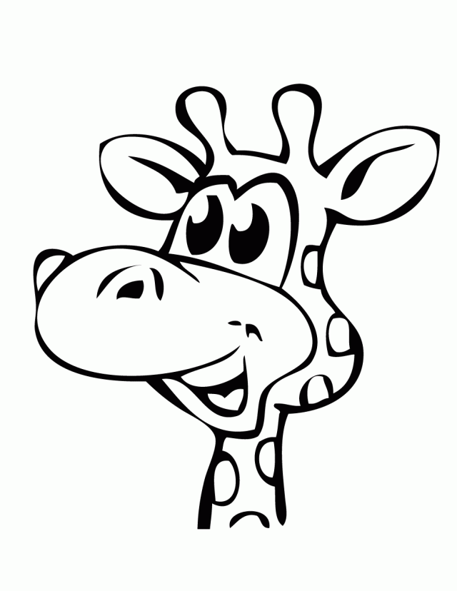 Baby Giraffe Coloring Pages Giraffe Head Coloring Page Kids 94531