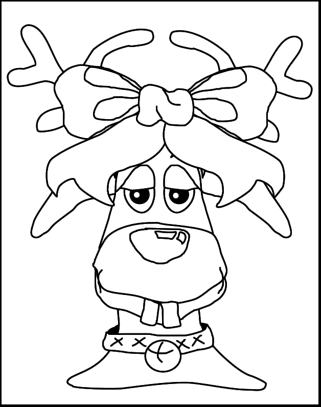 Goofy Rudolph - Free Coloring Pages for Kids - Printable Colouring