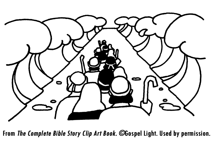 Moses Parting The Red Sea Coloring Pages 160 | Free Printable