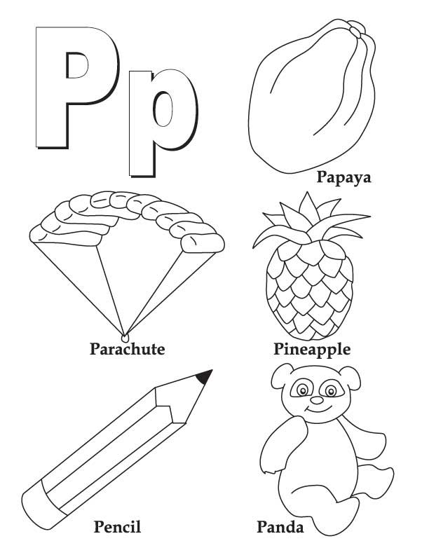 My A to Z Coloring Book Letter P coloring page | Download Free My