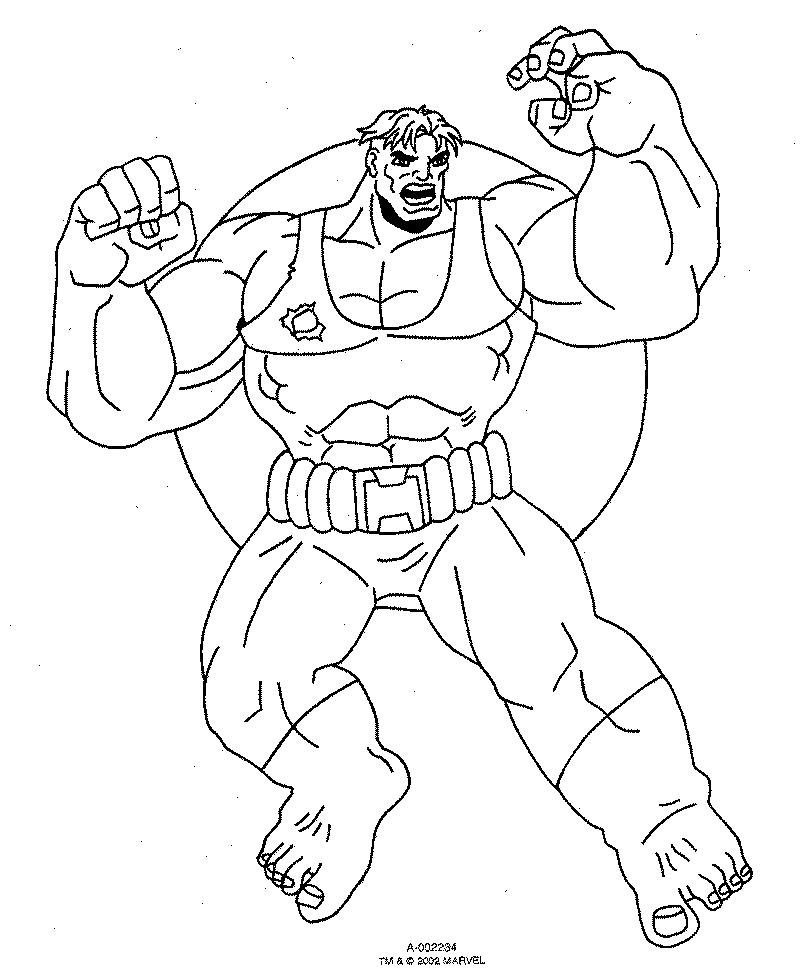 Hulk coloring pages 2014