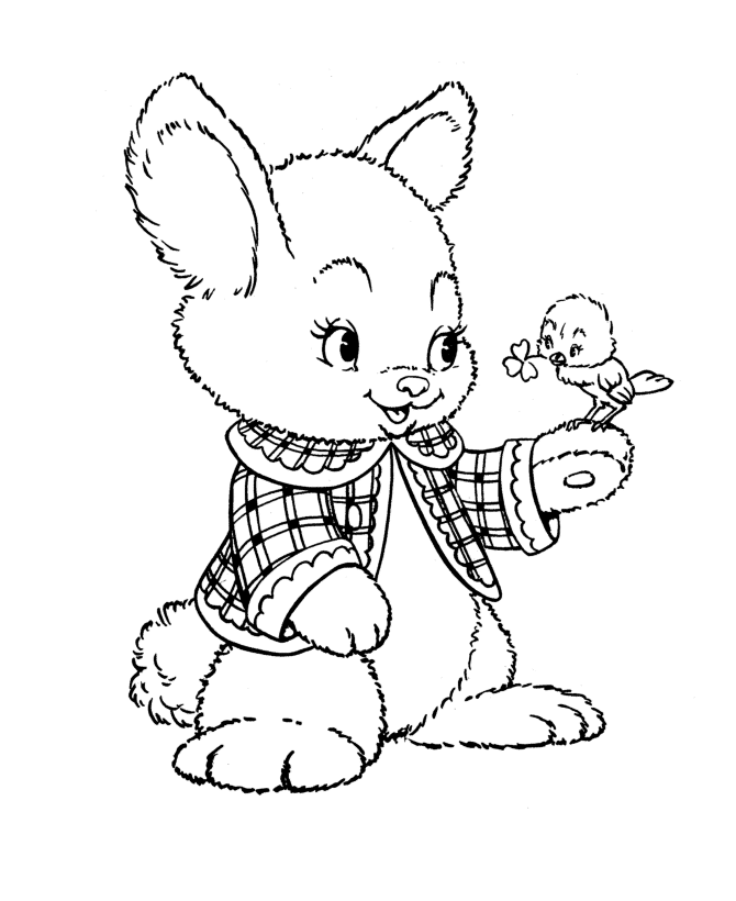 Baby Bunnies Coloring Pages 377 | Free Printable Coloring Pages