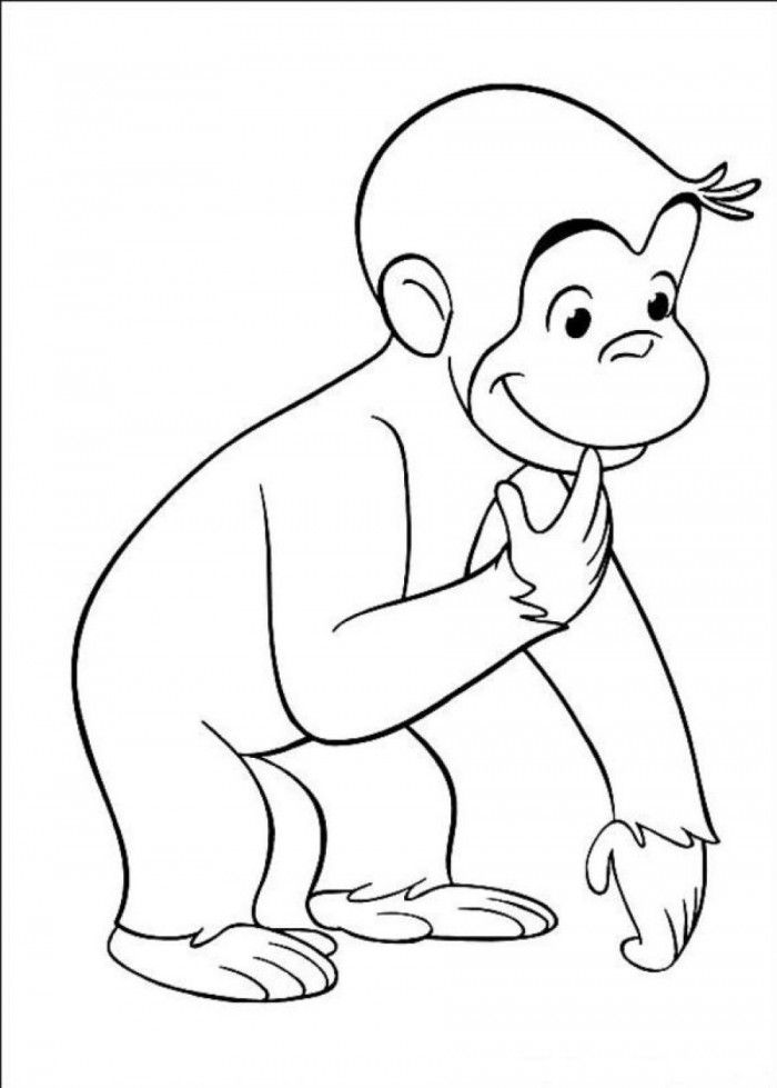 Cute Monkey Coloring Pages Kids | 99coloring.com