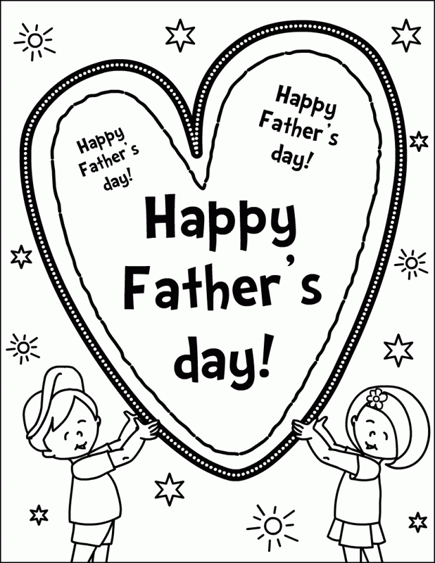 Fathers Day Free Coloring Pages 2014, Coloring Sheets for Kids