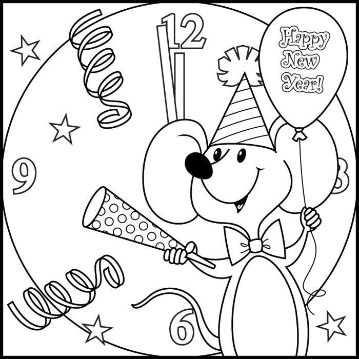 Happy New Year Coloring | quotes.