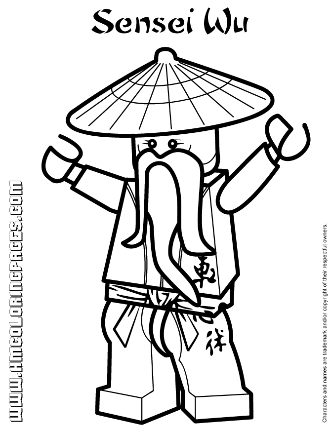 Ninjago Sensei Wu Coloring Page | Free Printable Coloring Pages