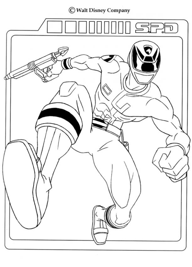 POWER RANGERS coloring pages - Power Ranger with laser gun