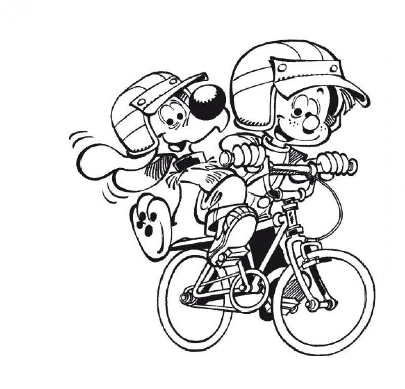 Boule Bill Bike Ride Coloring Pages - Kids Colouring Pages