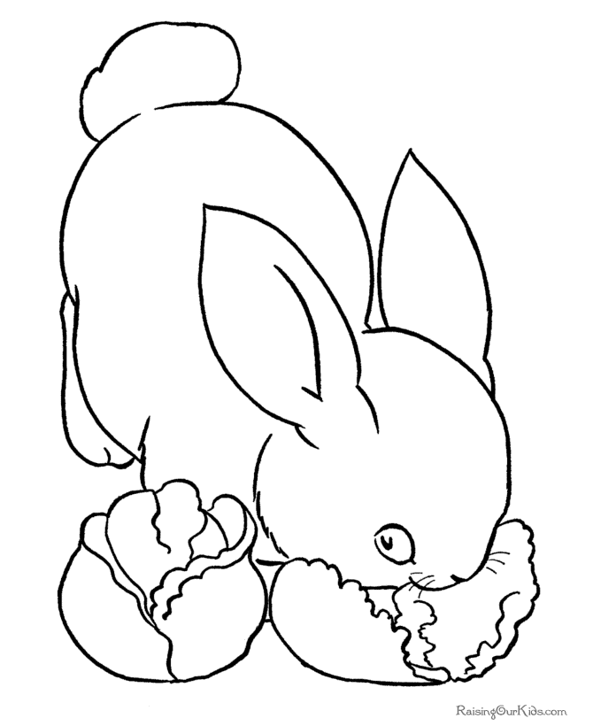 Easter Bunny Coloring Page - 015