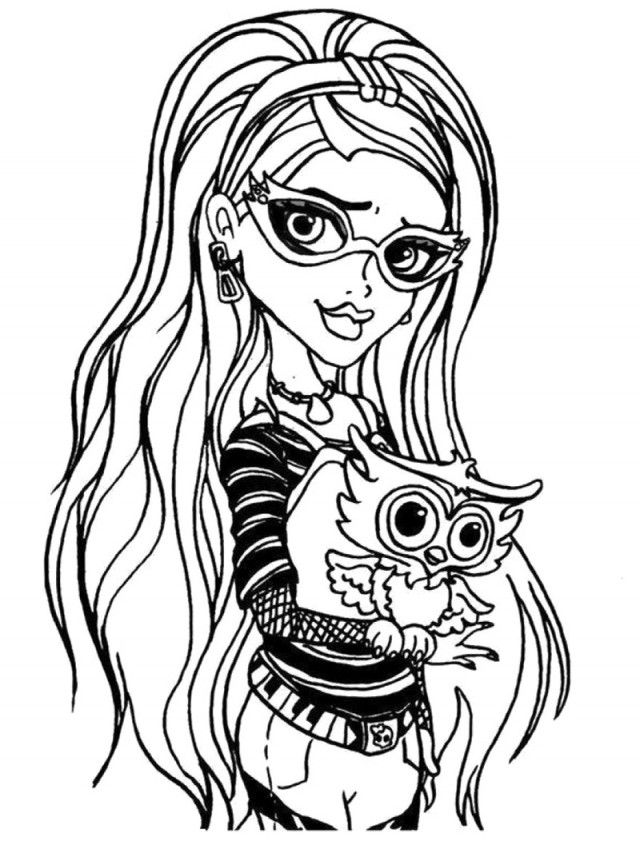 Monster High Coloring Pages Ghoulia Yelps Monster High Coloring