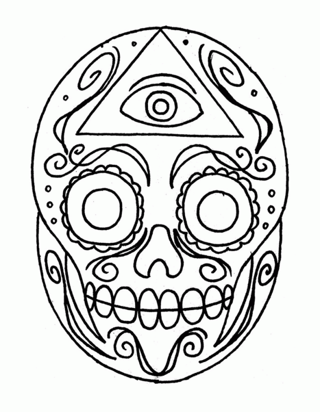 Sugar Skull Free Coloring Pages 152608 Free Skull Coloring Pages