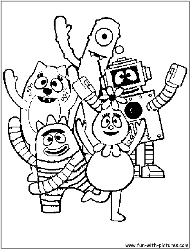 Yogabbagabba Characters Coloring Page Drawing And Coloring For