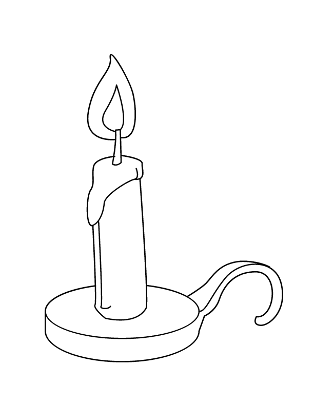 candle stick Colouring Pages