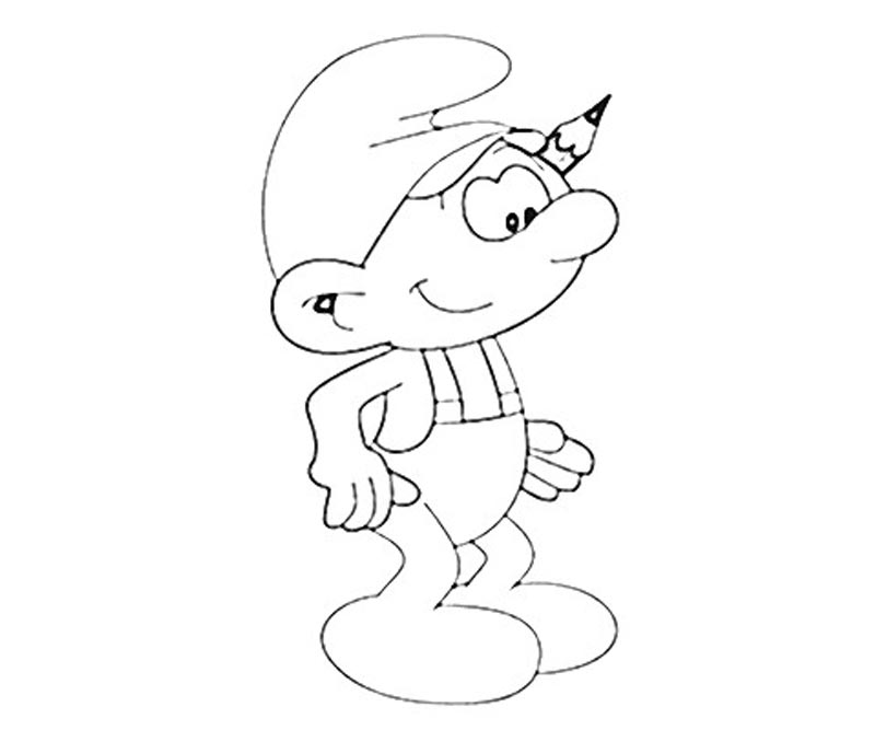 2 Handy Smurf Coloring Page