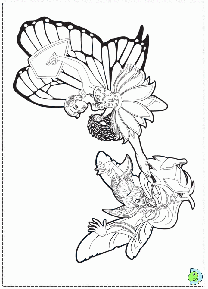 Barbie Mariposa and the Fairy Princess coloring page- DinoKids.