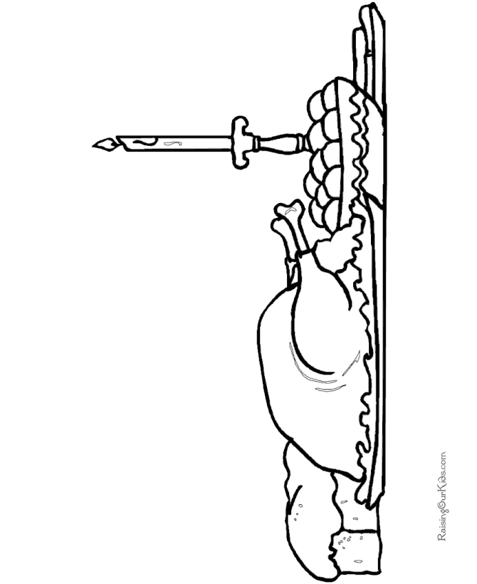 Thanksgiving foods coloring pages 024