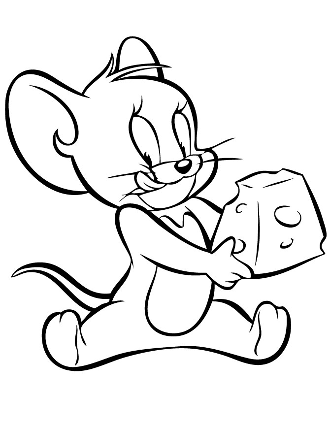 jerry the mouse Colouring Pages