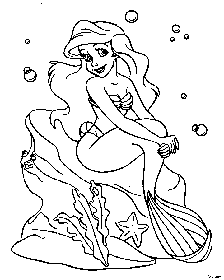 Ariel ( The Little Mermaid ) - Coloring Pages | Wallpapers