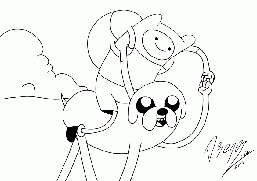finn and jake coloring pages : Printable Coloring Sheet ~ Anbu