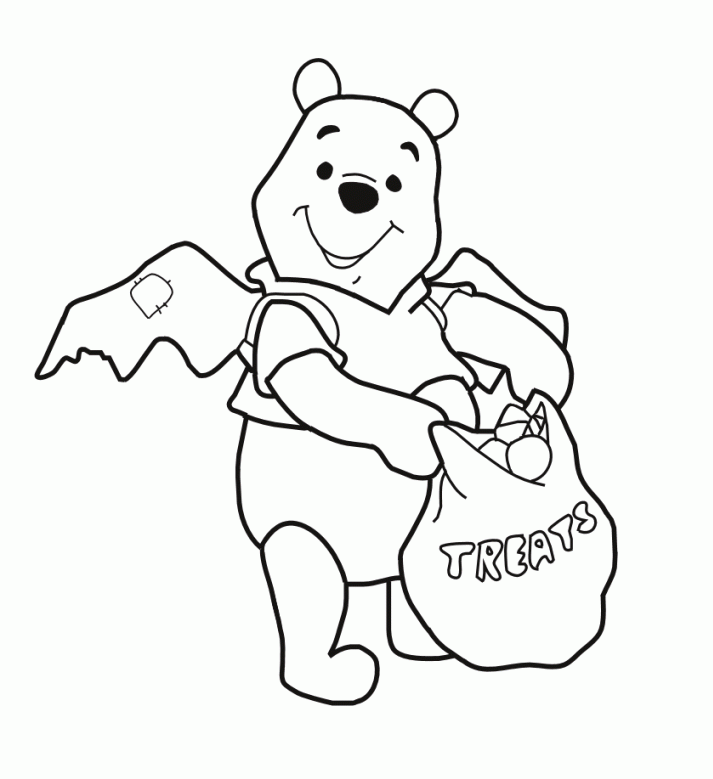Pooh Halloween coloring pages | coloring pages to print | Color