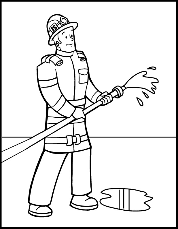 Firefighter Coloring Pages For Kids Coloring Pages Pictures
