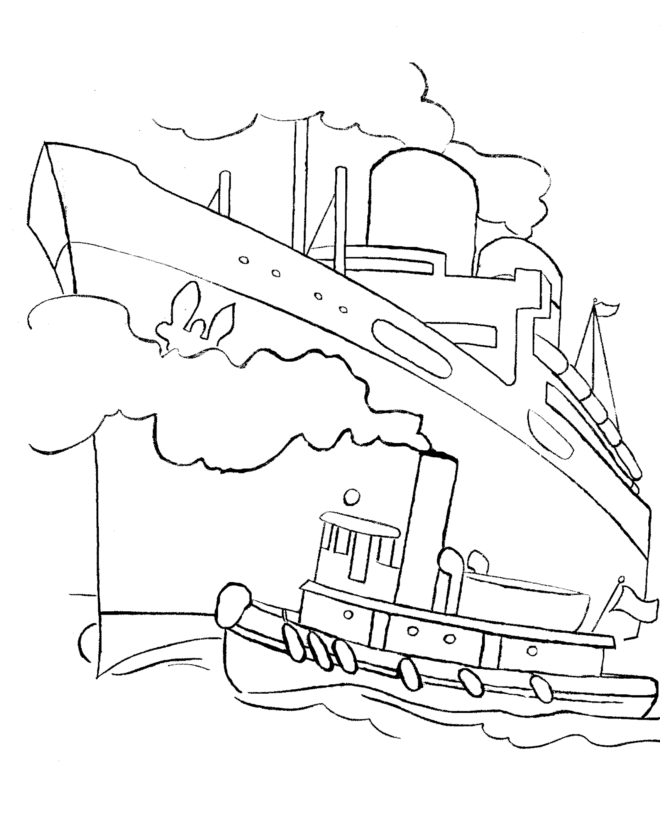 Boat Coloring Page Free Boat Online Coloring