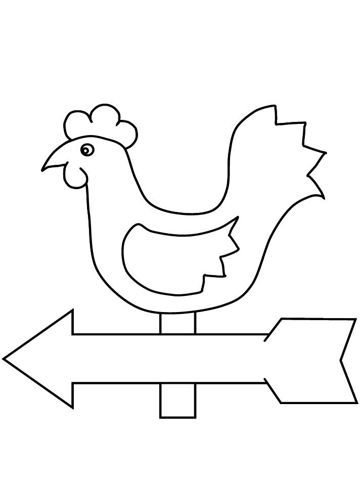 weather vane Colouring Pages