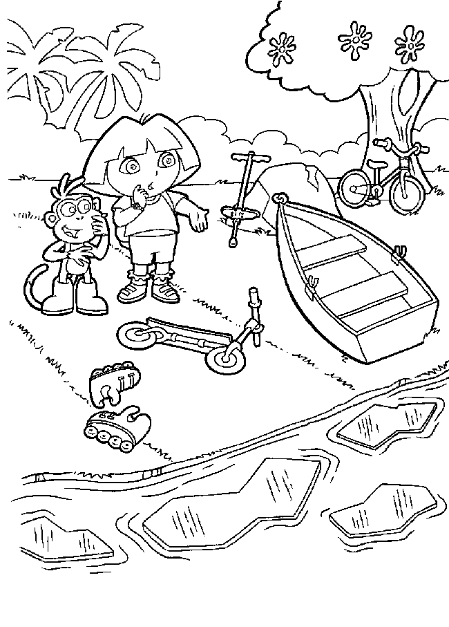 Dora Coloring Pages | Cartoon Coloring Pages