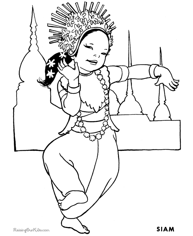 kids around the world Colouring Pages (page 3)