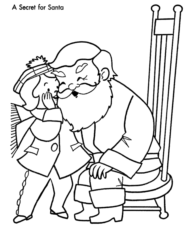 Christmas Shopping Coloring Pages - Kids Tell Santa what the want