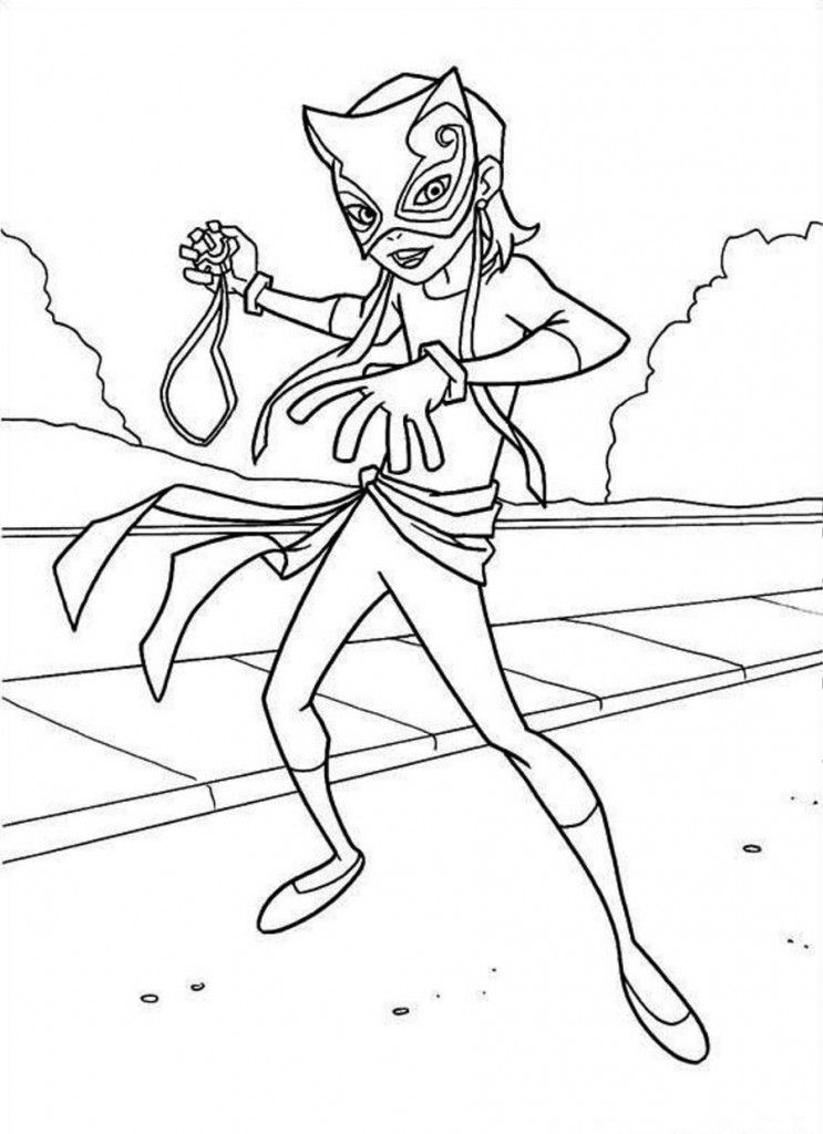 Funny: Top Ben Catwoman Coloring Page Coloringplus Picture