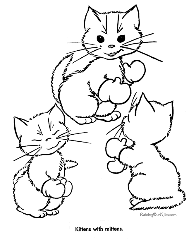 Kittens Colouring Pages (page 2)