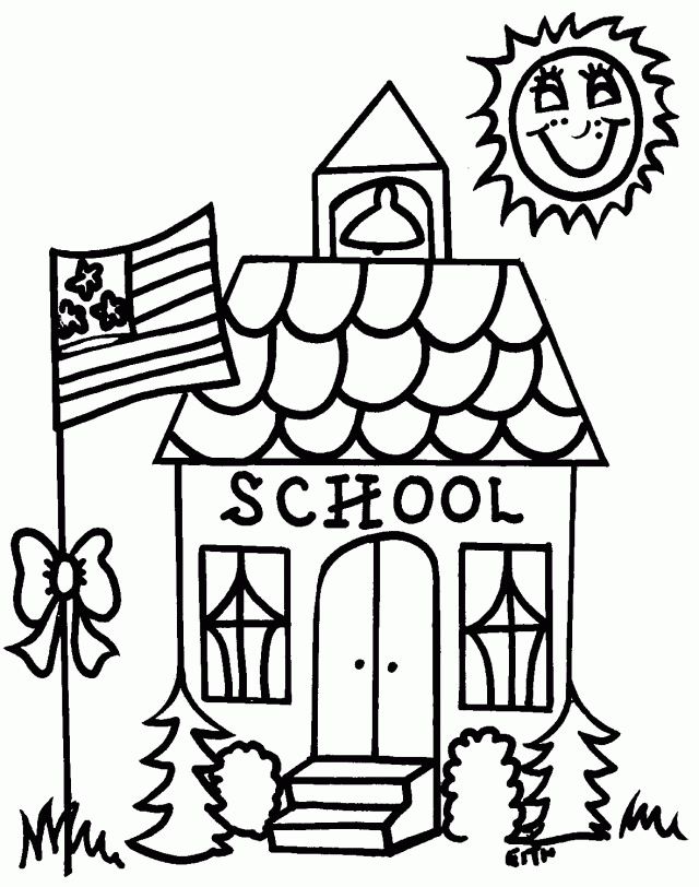 School House Coloring Page | Clipart Panda - Free Clipart Images