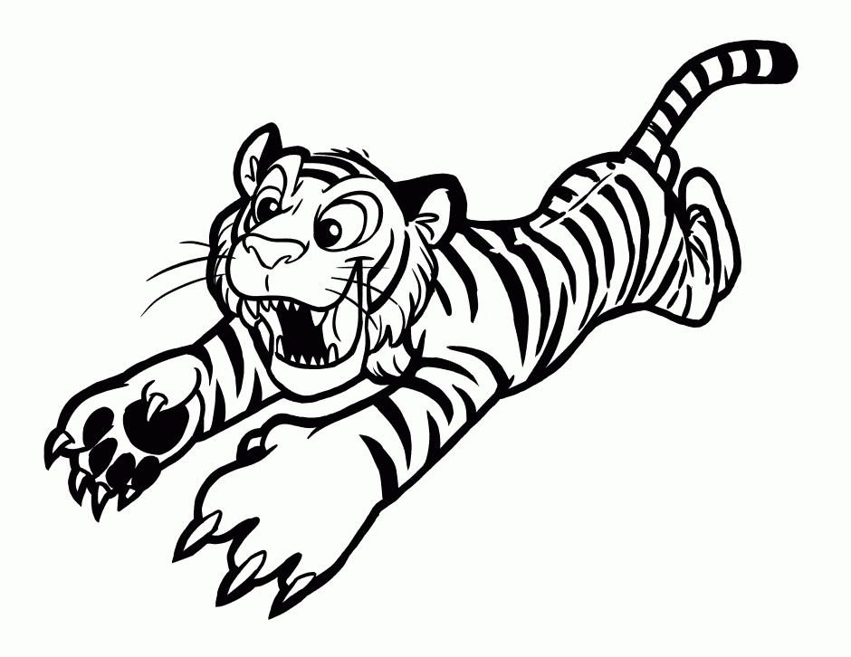 Baby Tiger Coloring Pages Coconut Palms Outline Coloring Page