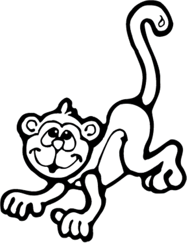 Amazing of Monkey Coloring Pages On Monkey Coloring Page #1460