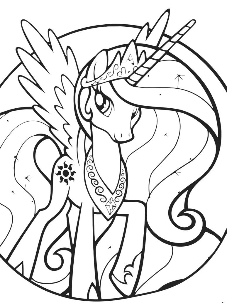 14 Pics of Princess Celestia Coloring Pages To Print - My Little ...