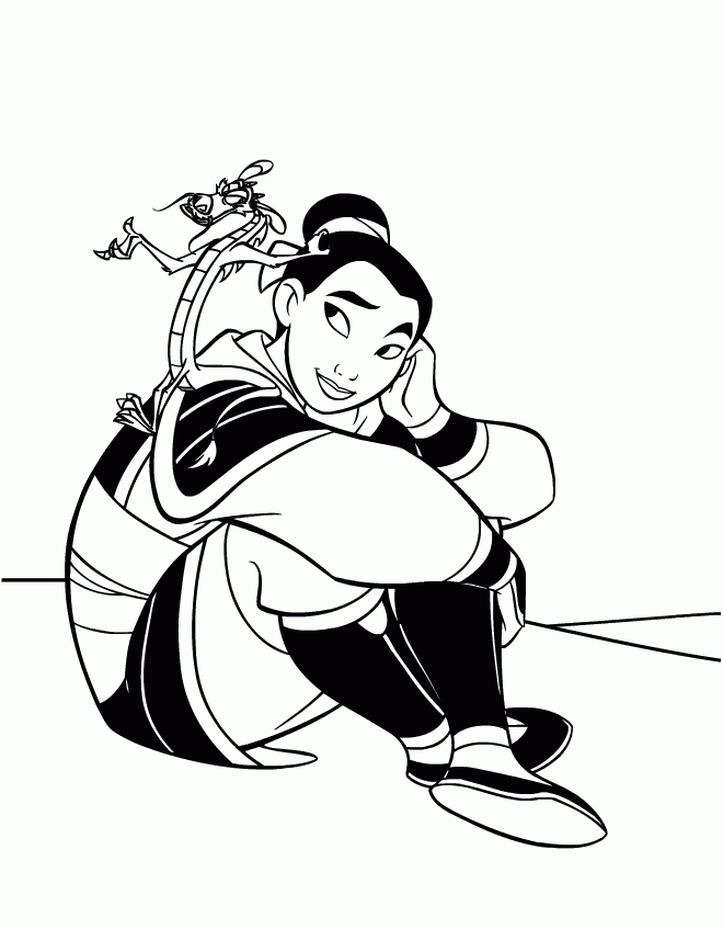 Mulan Coloring Pages | Forcoloringpages.com