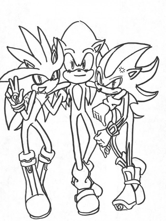 Sonic Pictures To Color And Print Sonic Shadow And Silver By