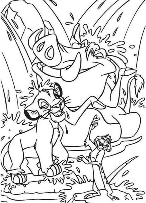 Timon And Pumbaa Coloring Book - Coloring Page