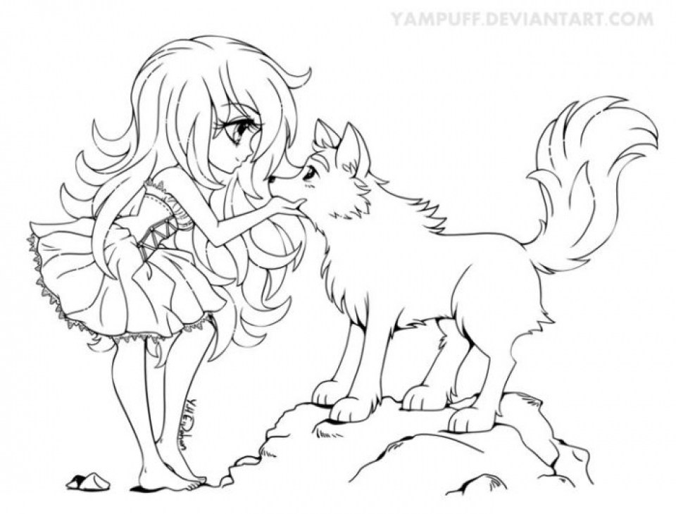 Get This Free Printable Anime Wolf Girl Coloring Pages 67318 !