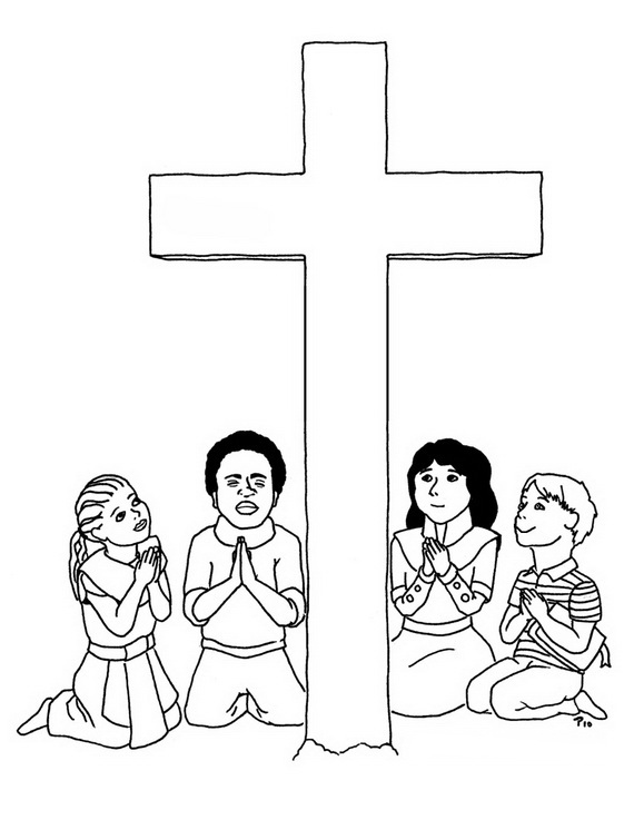 Good Friday Coloring Pages and Pintables for Kids | family holiday ...