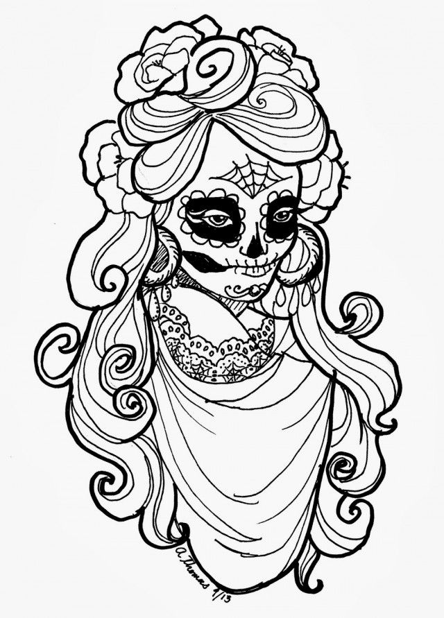 Coloring Pages Magnificent Day Of The Dead Coloring Pages 141322